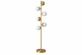 Lampadaire NOÉLIA – Doré & globes blancs